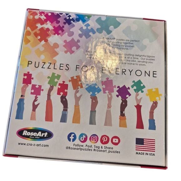 Rose Art Master Artist Abraham Hunter Pumpkin Patch Bunnies 500 pc Jigsaw Puzzle - Picture 5 of 10